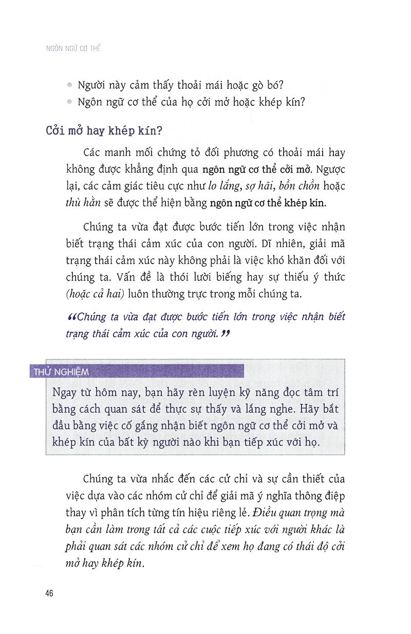 ngôn ngữ cơ thể - 7 bài học đơn giản để làm chủ ngôn ngữ không lời (tái bản) - Ảnh 17