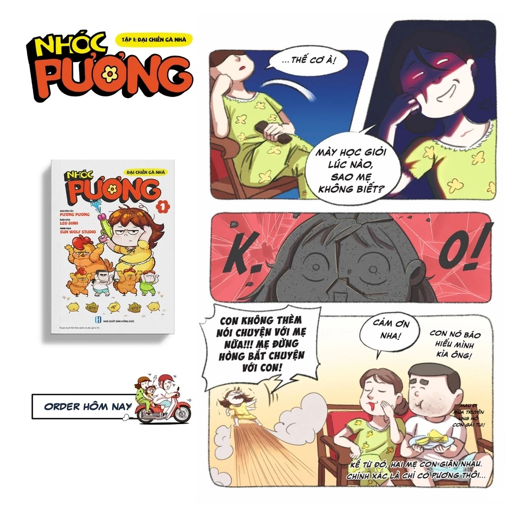 nhóc pương - tập 1 - đại chiến gà nhà - bản sưu tầm - tặng kèm bookmark pvc trong suốt + chữ ký tác giả + cặp móc khóa độc đáo + cặp plushie + bộ đôi sticker - Ảnh 7