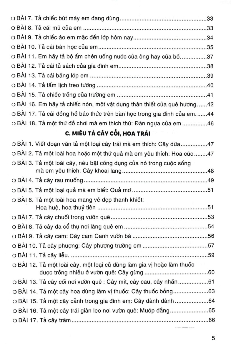 những bài văn miêu tả lớp 4 (dùng chung cho các bộ sgk hiện hành) - Ảnh 5