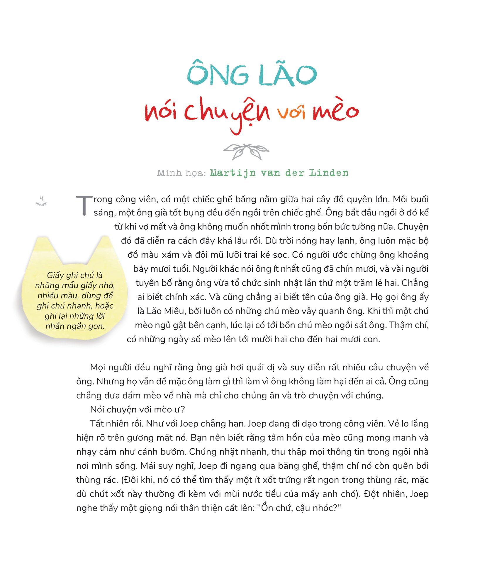 ông lão nói chuyện với mèo và các câu chuyện nhỏ - bìa cứng - Ảnh 4