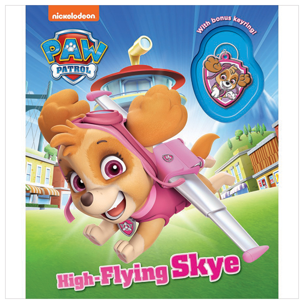 paw patrol high flying skye - storybook with bag tag