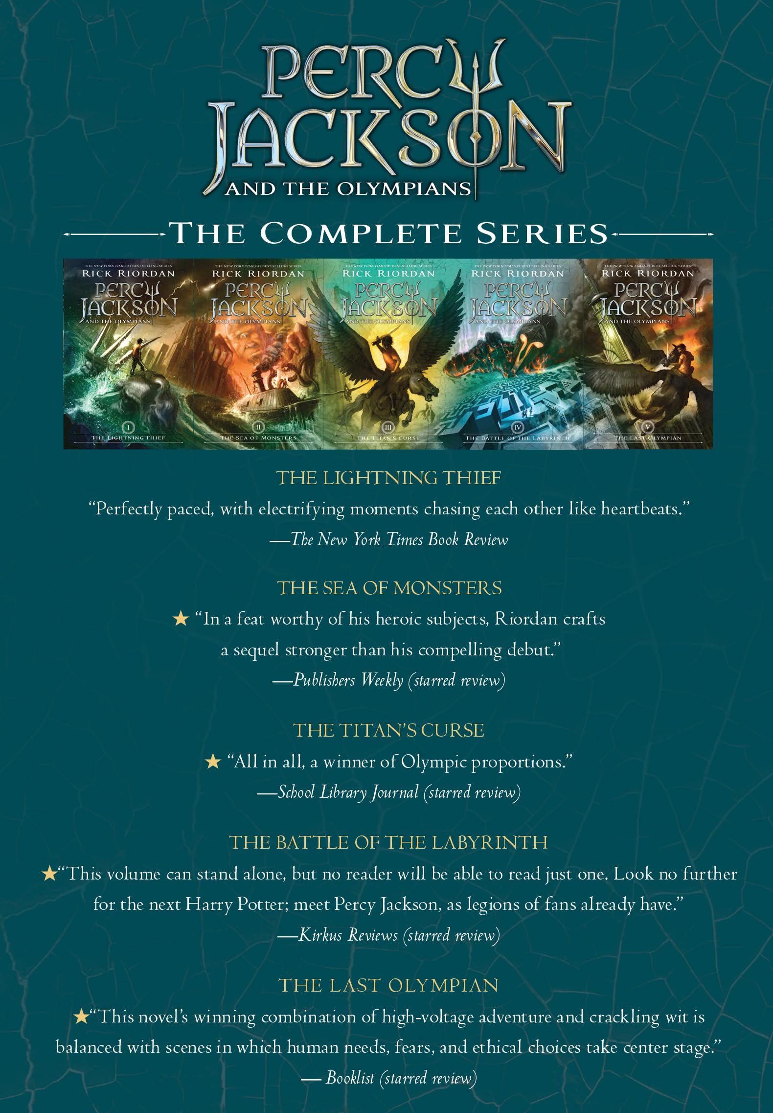 percy jackson and the olympians 5 book paperback boxed set (with poster) - Ảnh 2