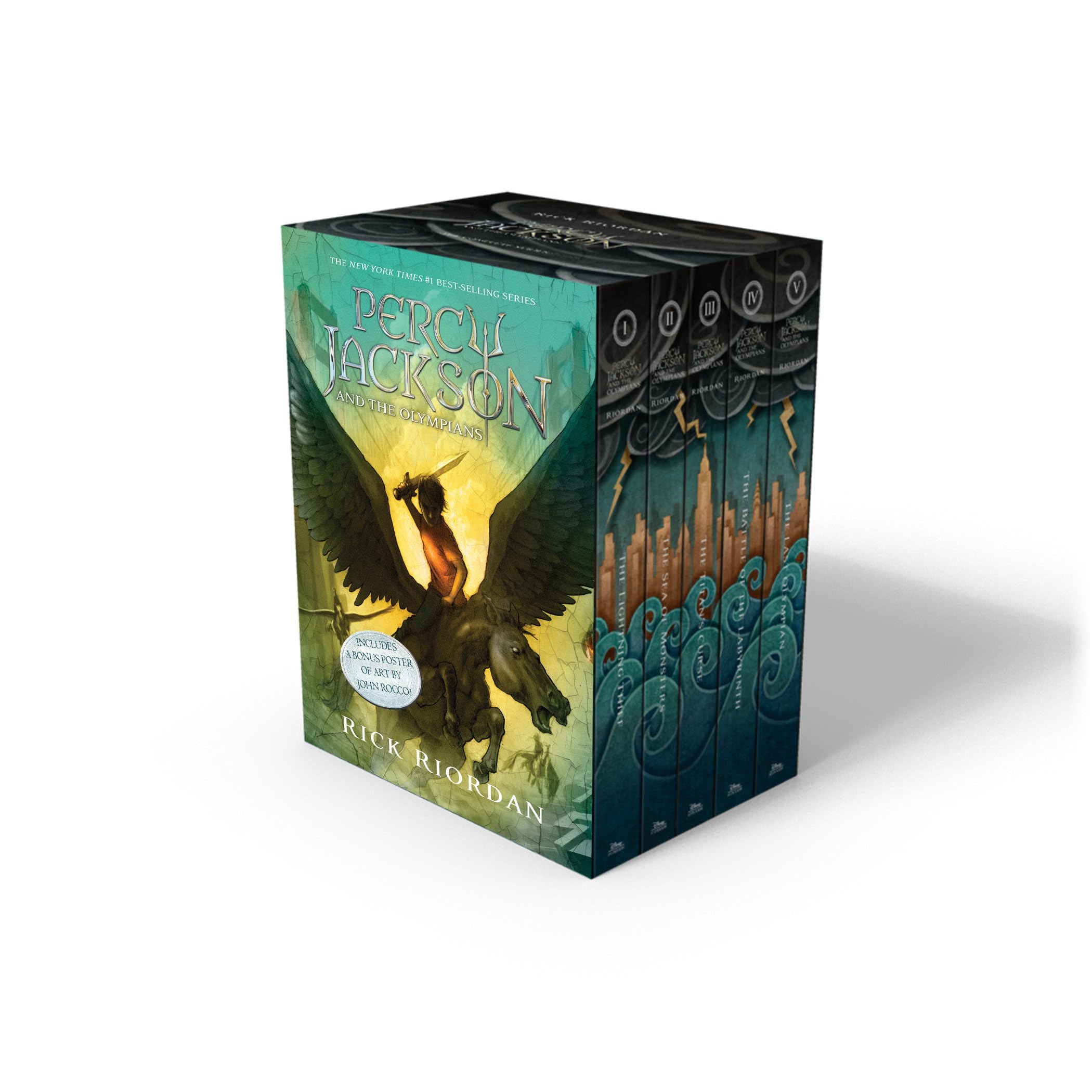 percy jackson and the olympians 5 book paperback boxed set (with poster) - Ảnh 6
