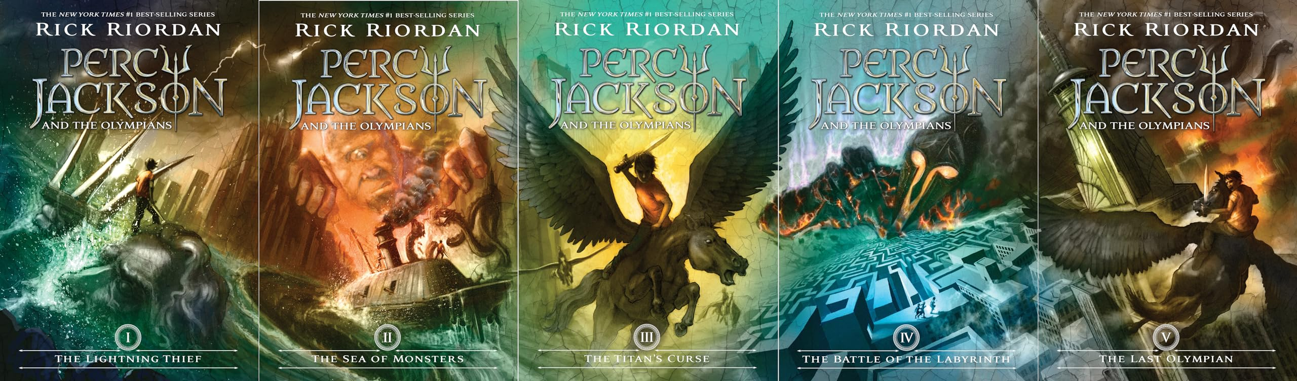 percy jackson and the olympians 5 book paperback boxed set (with poster) - Ảnh 8