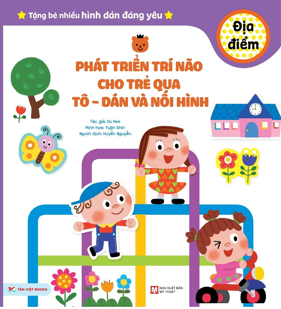 phát triển trí não cho trẻ qua tô - dán và nối hình - địa điểm - Ảnh 2