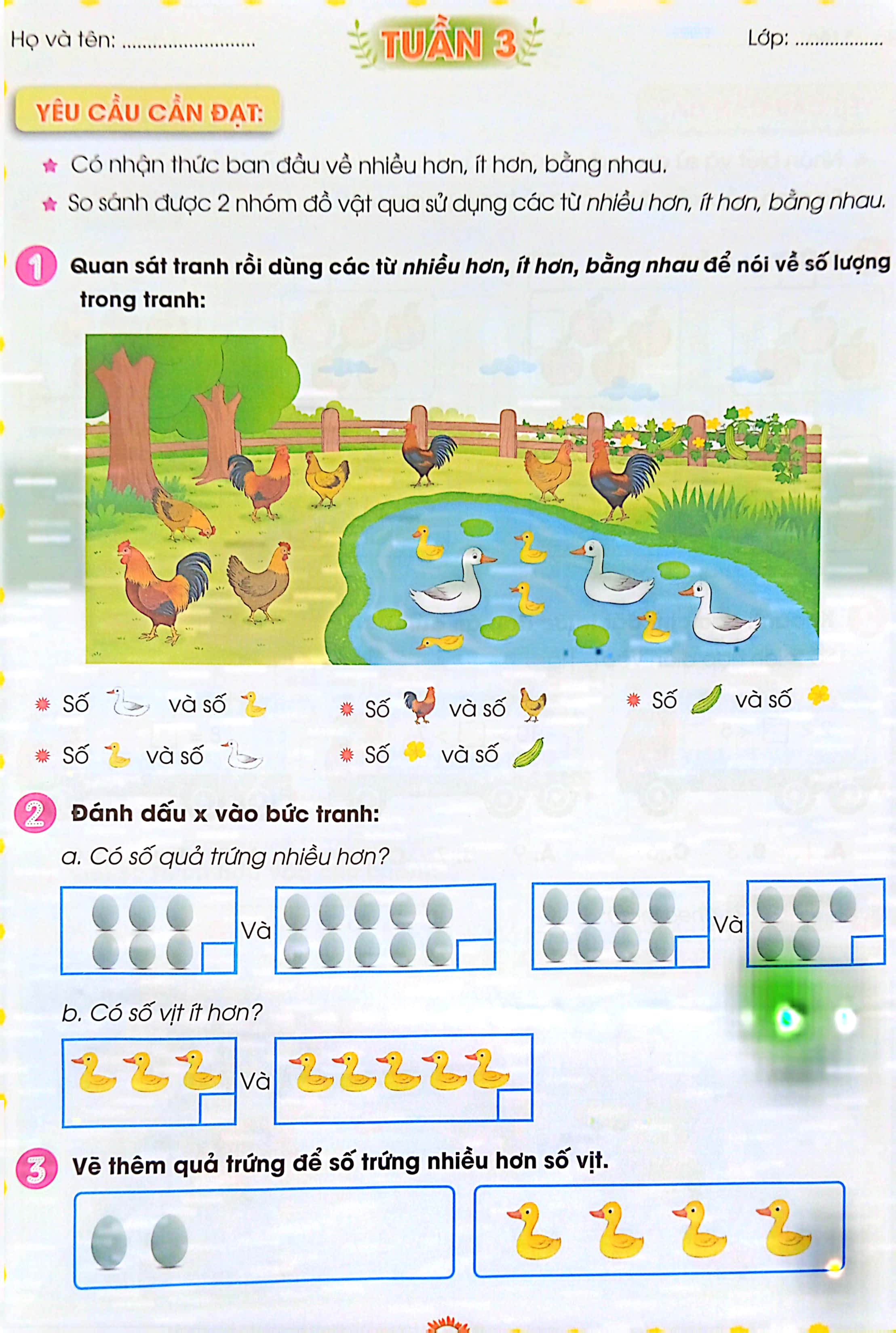phiếu bài tập cuối tuần môn toán 1 (kết nối - 2022) - Ảnh 5