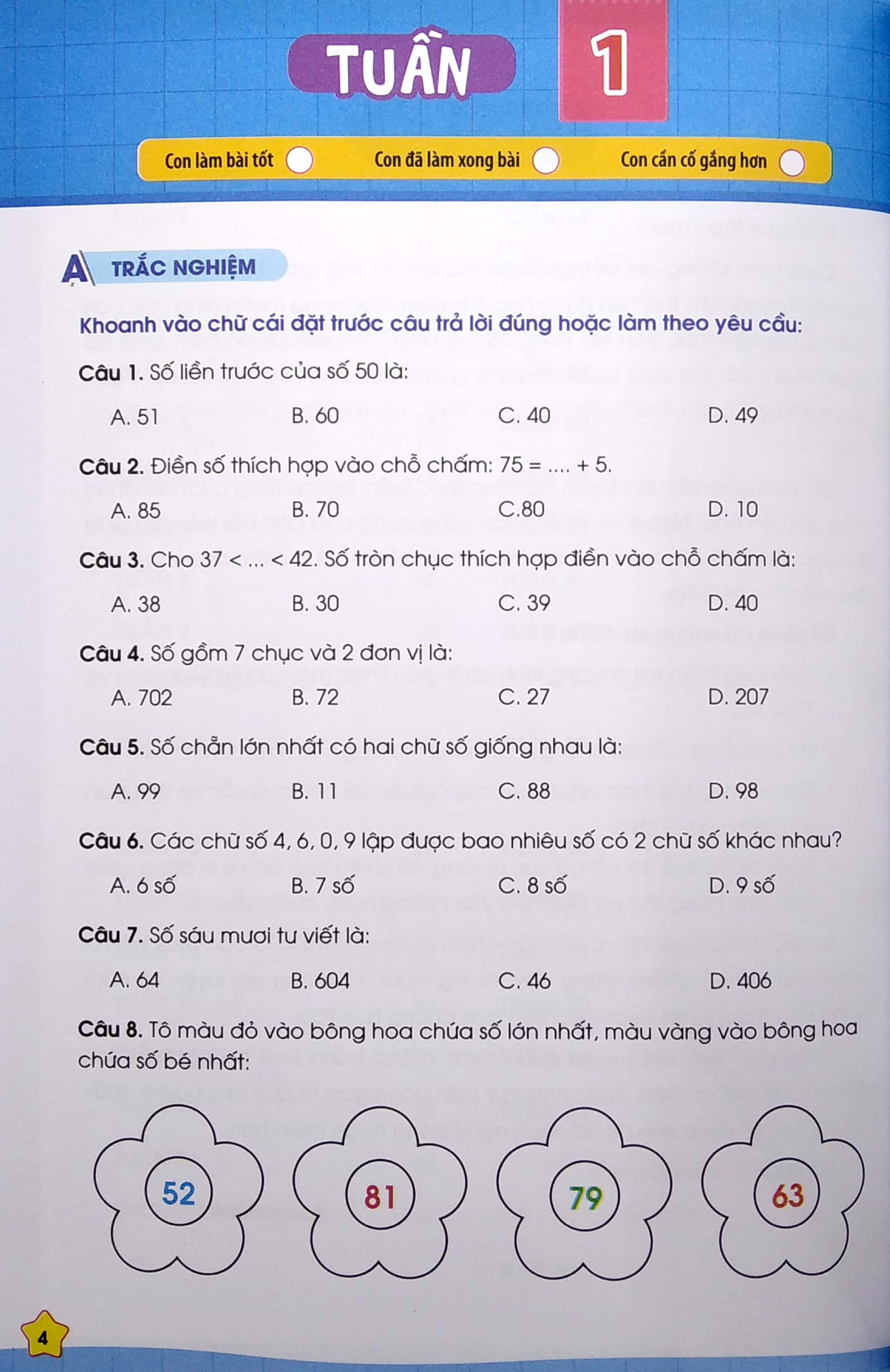 phiếu bài tập cuối tuần - toán 2 - Ảnh 6