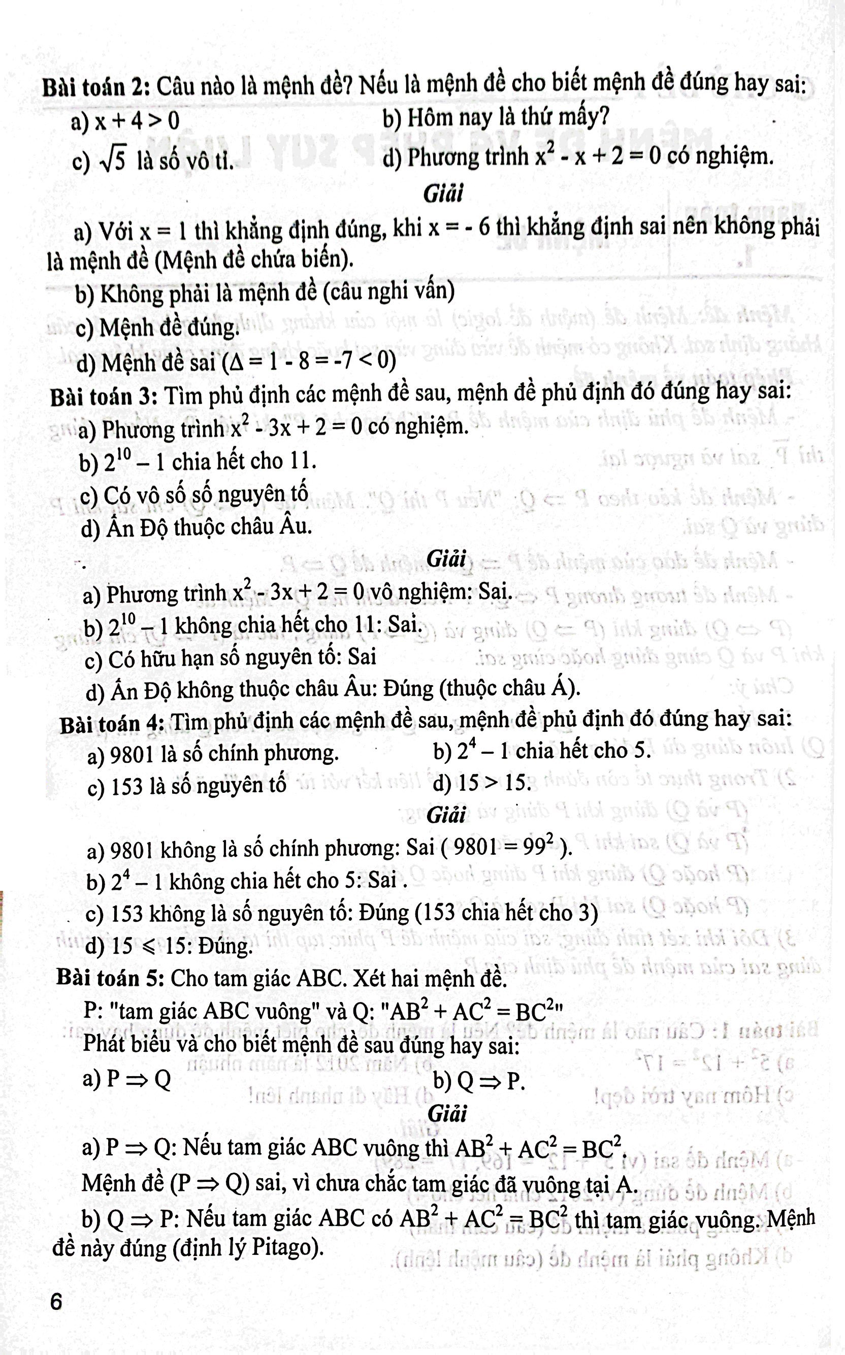 phương pháp giải các chủ đề căn bản đại số 10 (biên soạn theo chương trinh gdpt mới) (dùng chung cho các bộ sgk hiện hành) - Ảnh 5