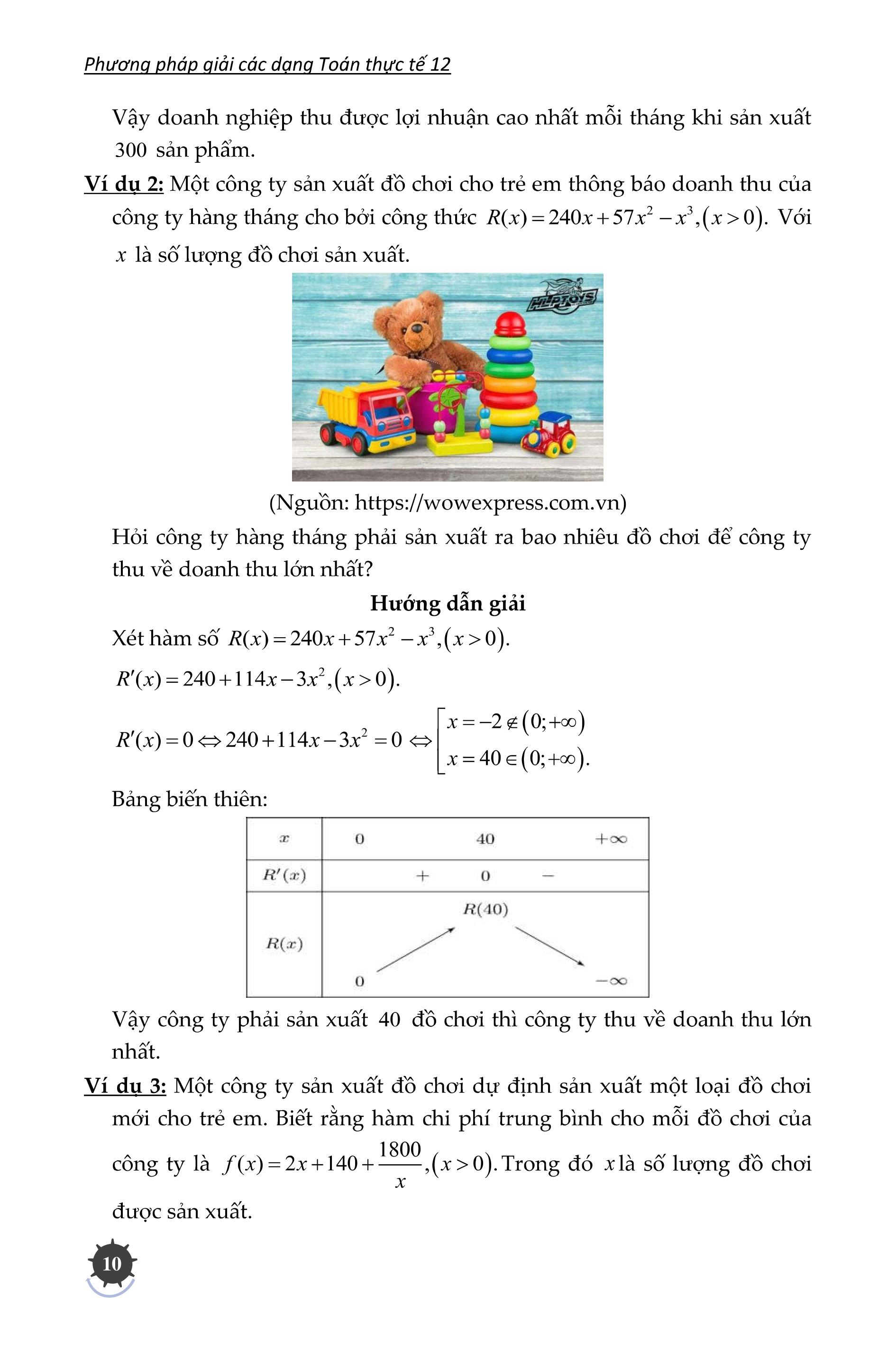 phương pháp giải các dạng toán thực tế 12 - Ảnh 10