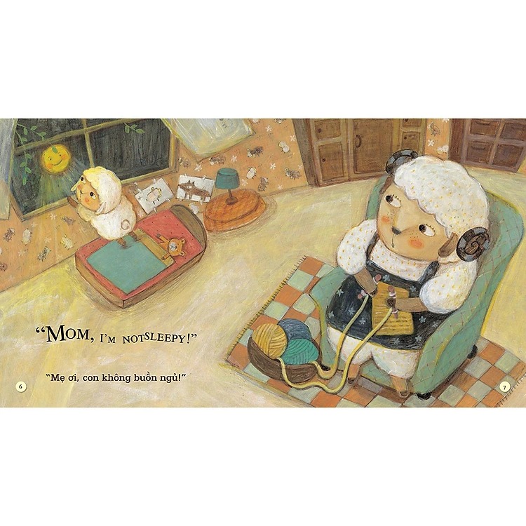 playtime in english - level 4 - little sheep isn't sleepy - bé cừu không buồn ngủ - Ảnh 4