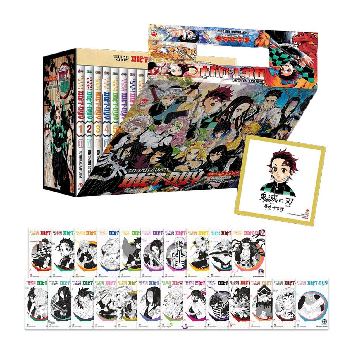 Premium Boxset Thanh Gươm Diệt Quỷ - Kimetsu No Yaiba (Hộp 23 Tập) - Tặng Kèm 23 Bìa Áo Đặc Biệt + 1 Shikishi - Ảnh 2