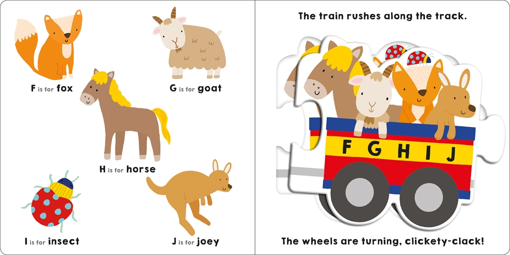 puzzle and play: alphabet train: a press-out puzzle book! - Ảnh 3
