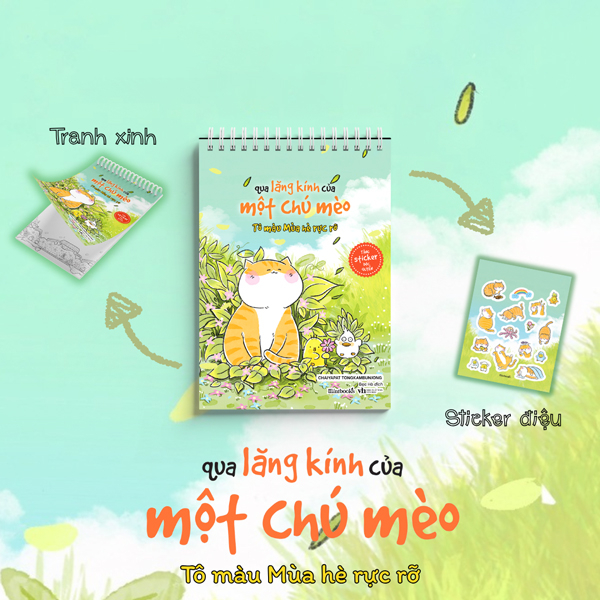 Qua Lang Kinh Cua Mot Chu Meo - To Mau Mua He Ruc Ro - Tang Kem Set Sticker