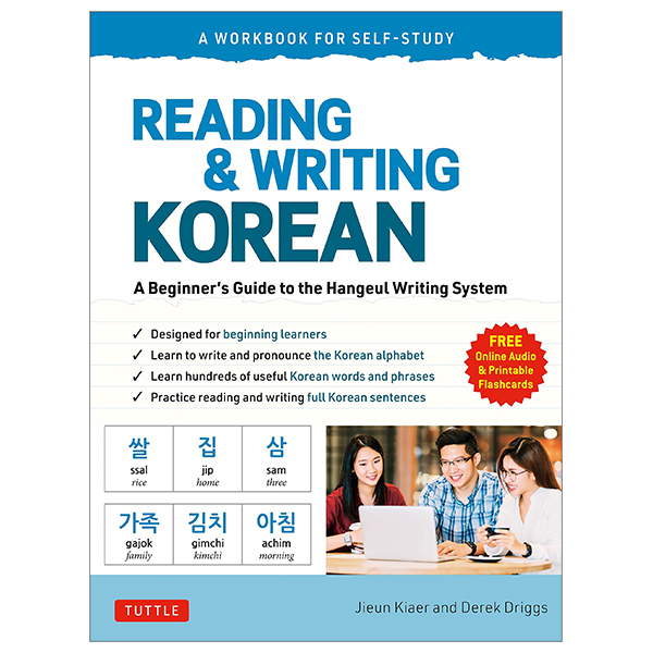 reading and writing korean: a workbook for self-study: a beginner's guide to the hangeul writing system (free online audio and printable flash cards)