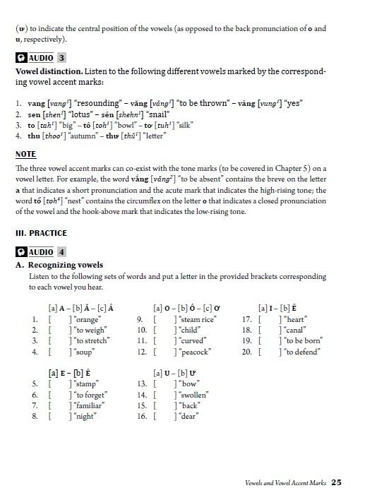 reading & writing vietnamese: a workbook for self-study: learn to read, write and pronounce vietnamese correctly (online audio & printable flash cards) - Ảnh 4