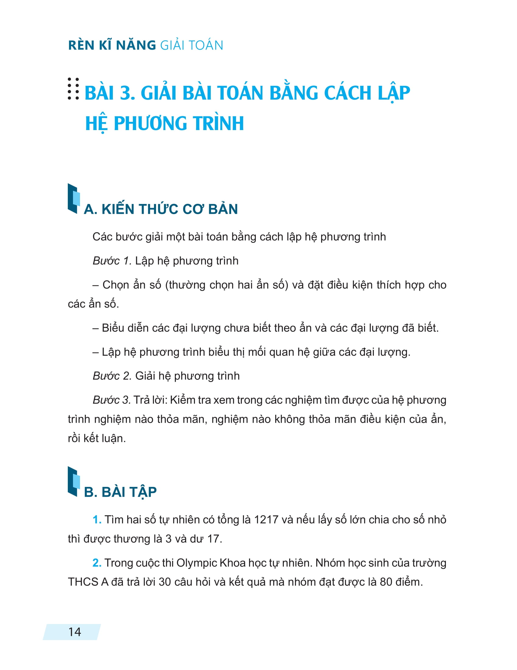 rèn kĩ năng giải toán lớp 9 - tập 1 - Ảnh 13