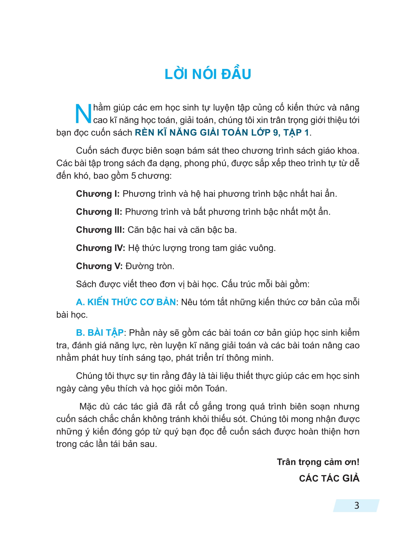 rèn kĩ năng giải toán lớp 9 - tập 1 - Ảnh 3