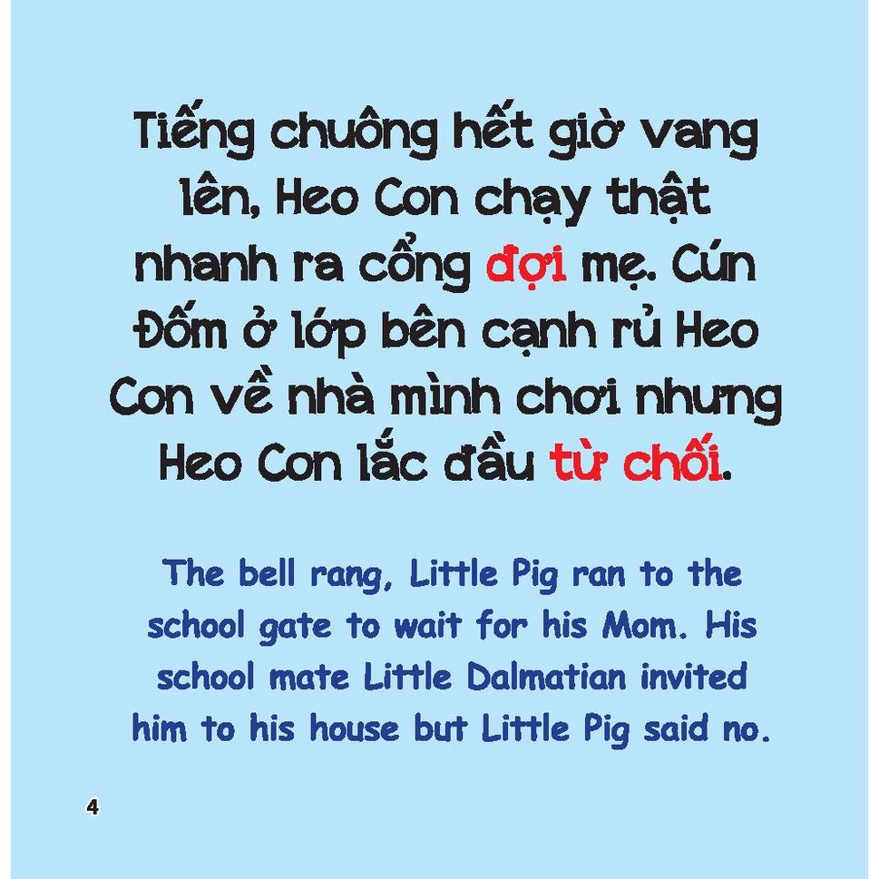 rèn luyện kỹ năng giao tiếp bằng tranh cho bé - lời từ chối (song ngữ anh - việt) - Ảnh 5