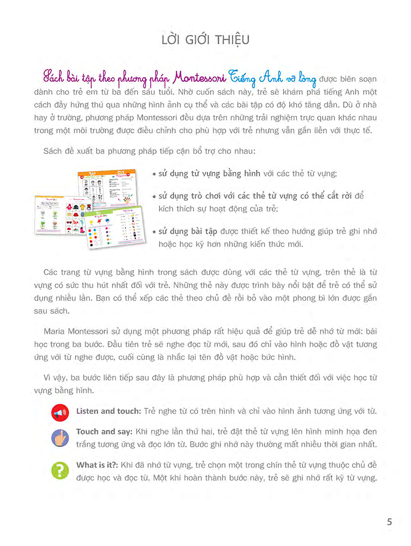 sách bài tập theo phương pháp montessori - tiếng anh vỡ lòng (cd) - Ảnh 6
