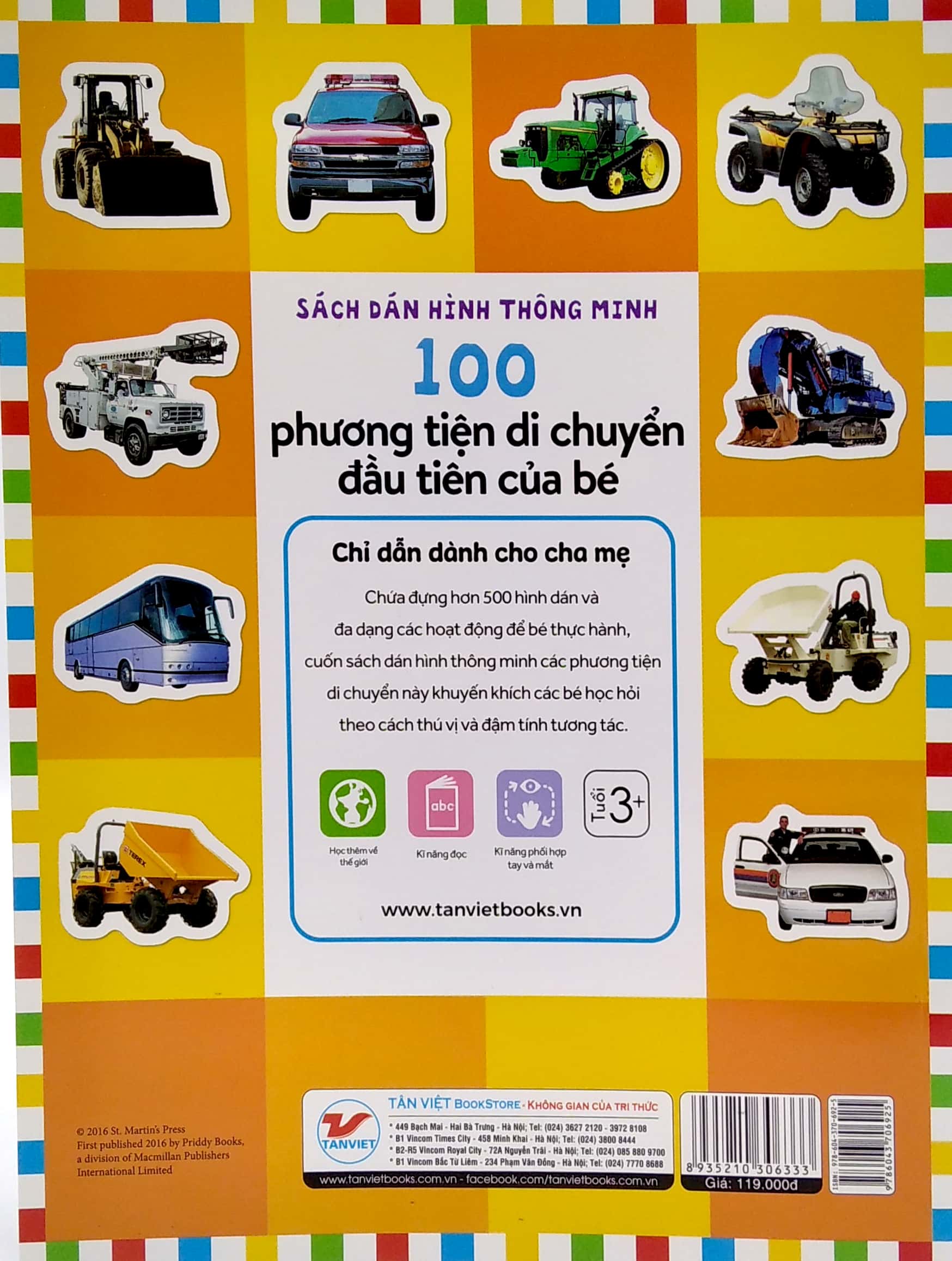 sách dán hình thông minh - 100 phương tiện di chuyển đầu tiên của bé - Ảnh 6