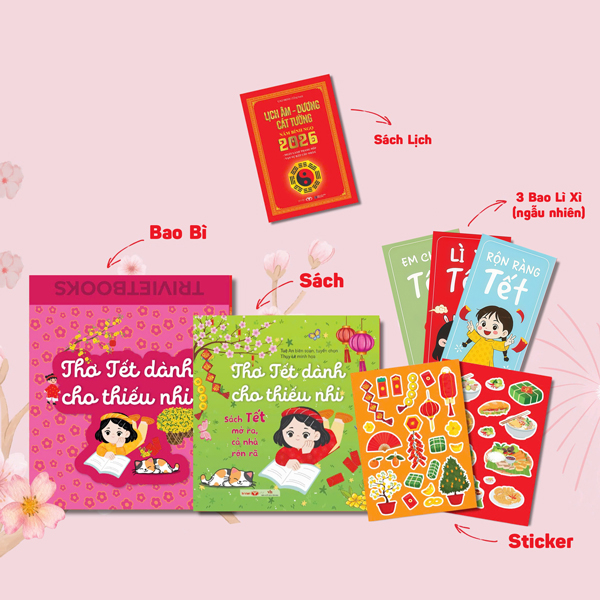 Sách Tết Mở Ra, Cả Nhà Rộn Rã - Truyện Cổ Tích Đặc Sắc Về Tết - Tặng Kèm Bao Thư + Sticker + Set 3 Bao Lì Xì + Sách Lịch Âm Dương Cát Tường 2026 - Ảnh 6