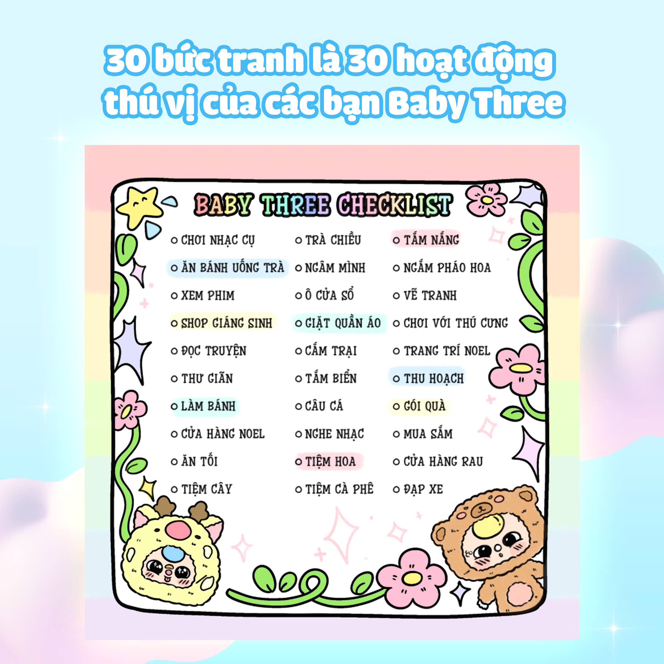 sách tô màu babythree và cầu vồng cảm xúc - Ảnh 4