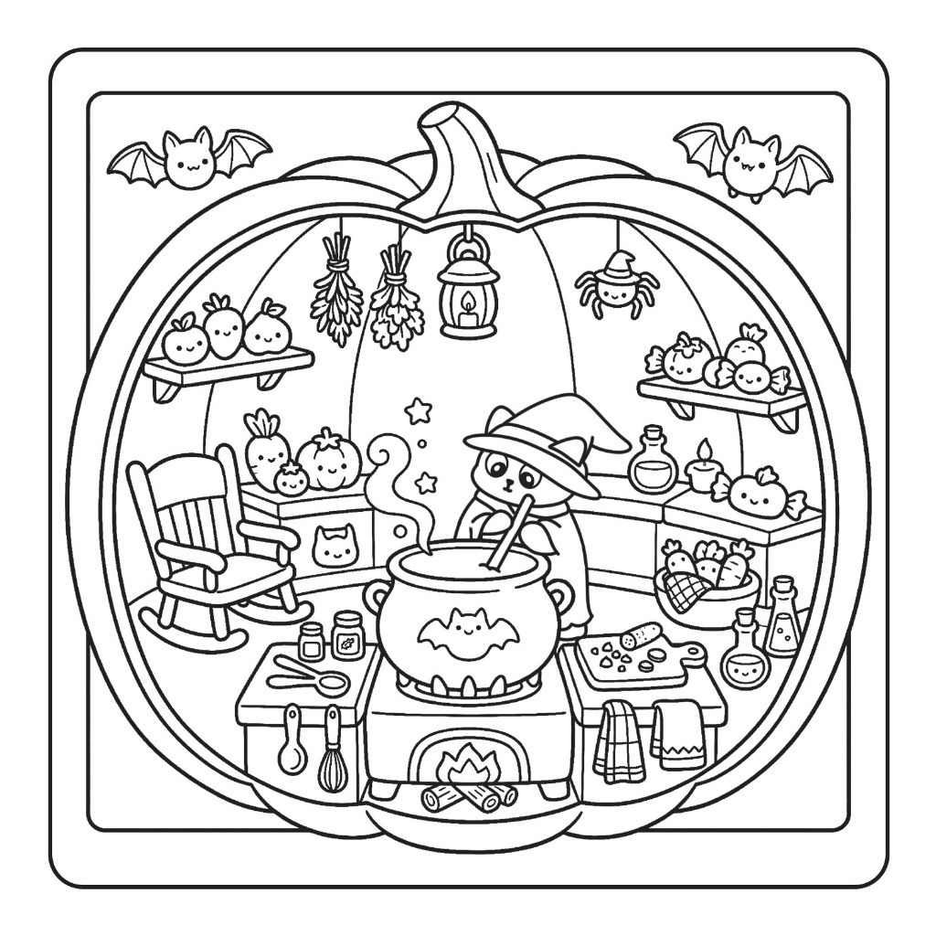 Sách Tô Màu Phong Cách Coco Wikyo - Coco Và Halloween Festival - Coco Và Lễ Hội Halloween - Ảnh 4