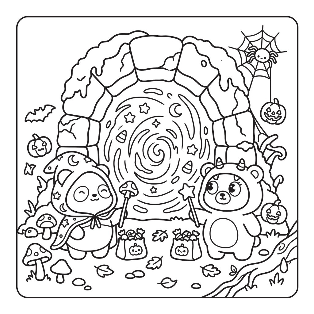Sách Tô Màu Phong Cách Coco Wikyo - Coco Và Halloween Festival - Coco Và Lễ Hội Halloween - Ảnh 6
