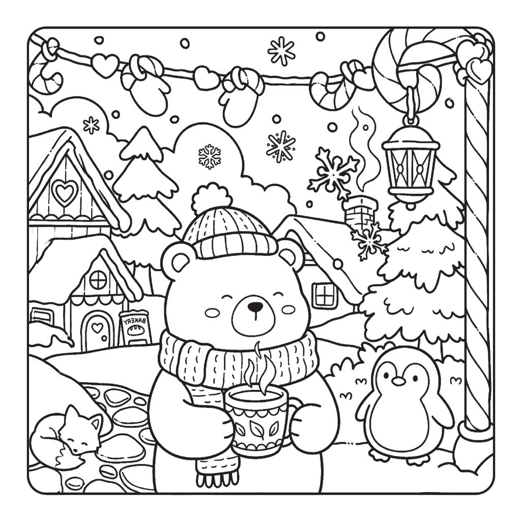 Sách Tô Màu Phong Cách Coco Wikyo - Coco Và Merry Christmas - Coco Và Giáng Sinh Vui Vẻ - Ảnh 4