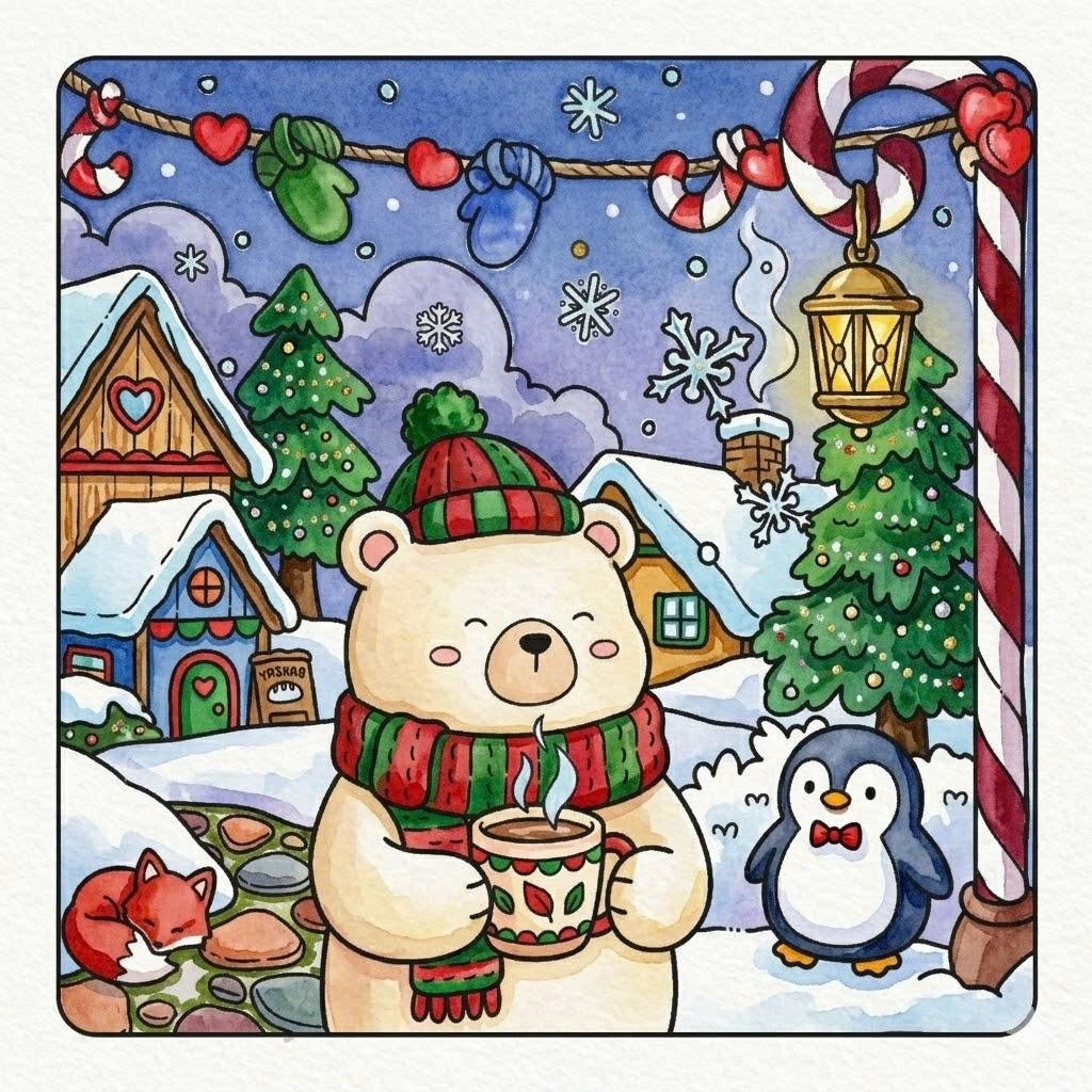 Sách Tô Màu Phong Cách Coco Wikyo - Coco Và Merry Christmas - Coco Và Giáng Sinh Vui Vẻ - Ảnh 5