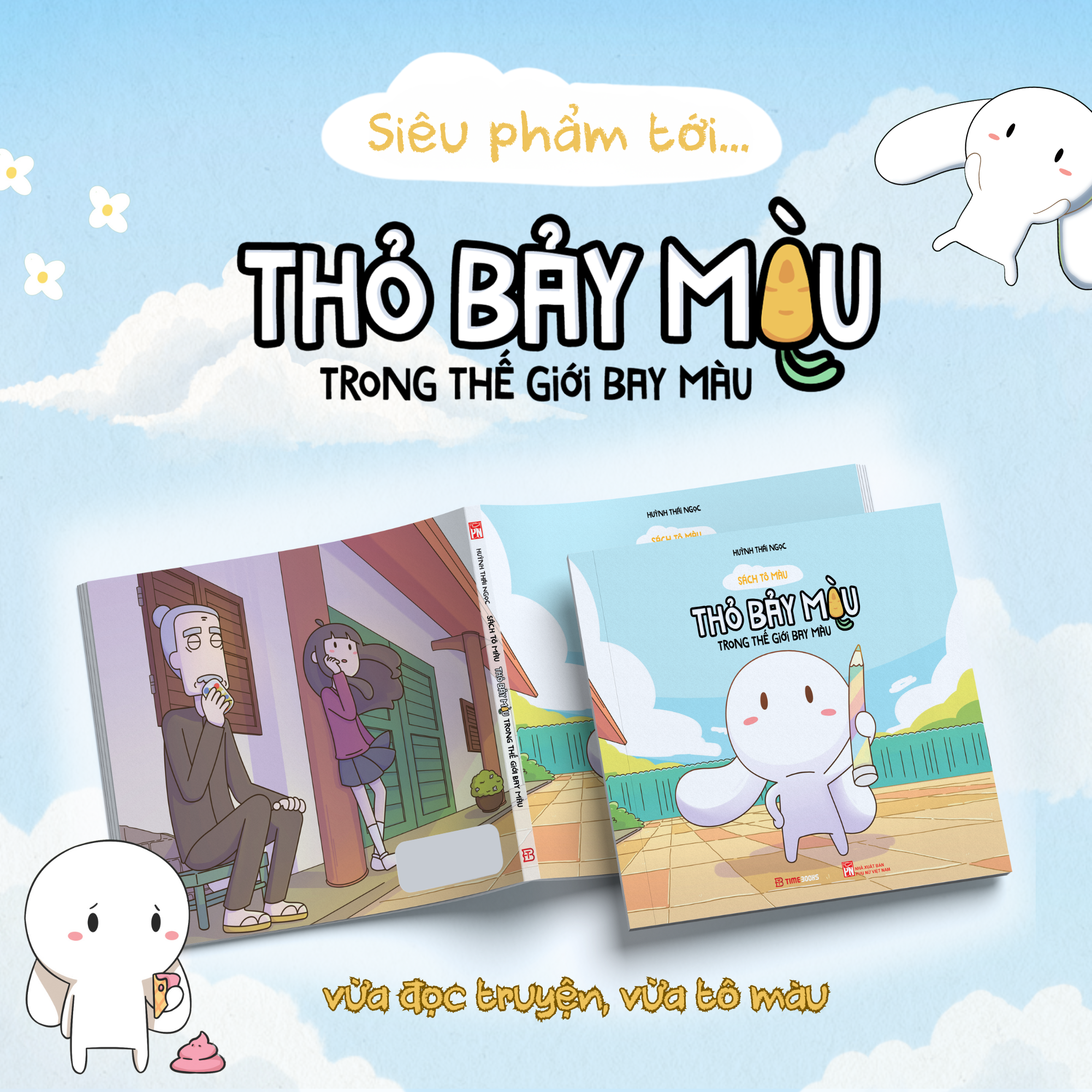 Sách Tô Màu - Thỏ Bảy Màu Trong Thế Giới Bay Màu - Ảnh 3