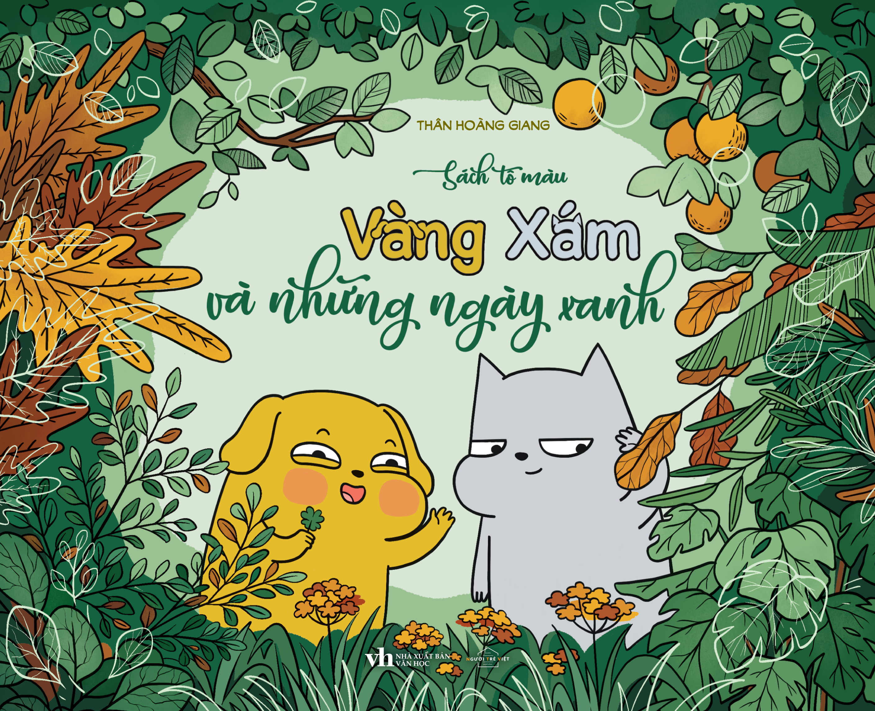 sách tô màu - vàng xám và những ngày xanh - bản đặc biệt - tặng kèm sticker + postcard + móc khóa ngẫu nhiên 1 trong 2 mẫu - Ảnh 2