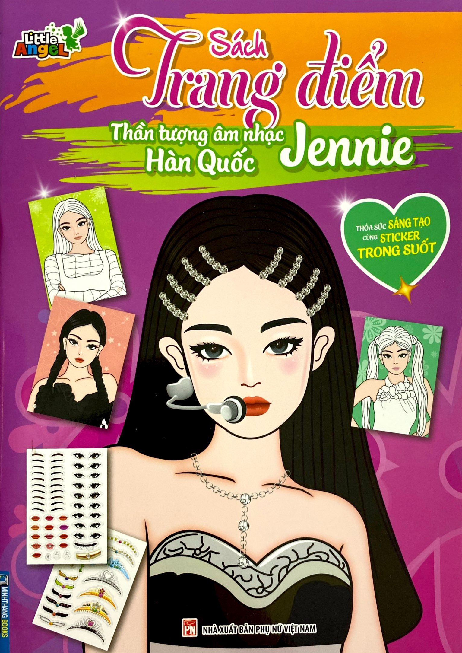 sách trang điểm thần tượng âm nhạc hàn quốc - jennie -thỏa sức sáng tạo cùng sticker trong suốt - Ảnh 2