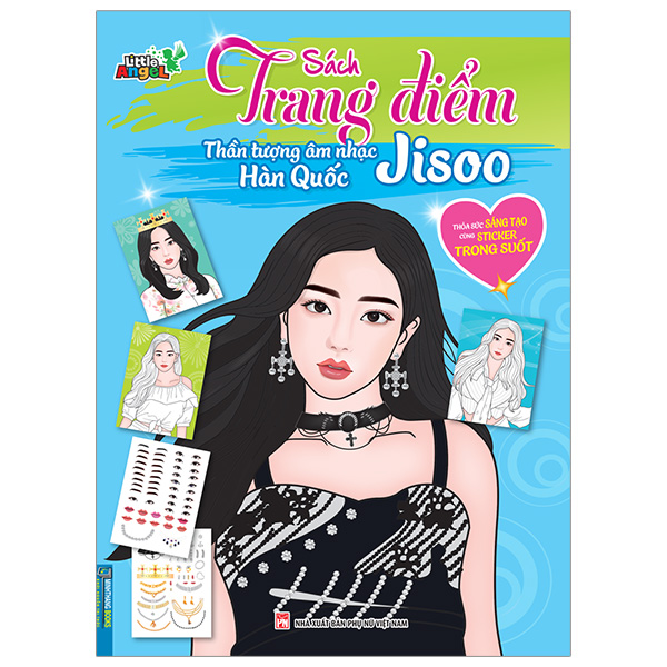 sách trang điểm thần tượng âm nhạc hàn quốc - jisoo - thỏa sức sáng tạo cùng sticker trong suốt