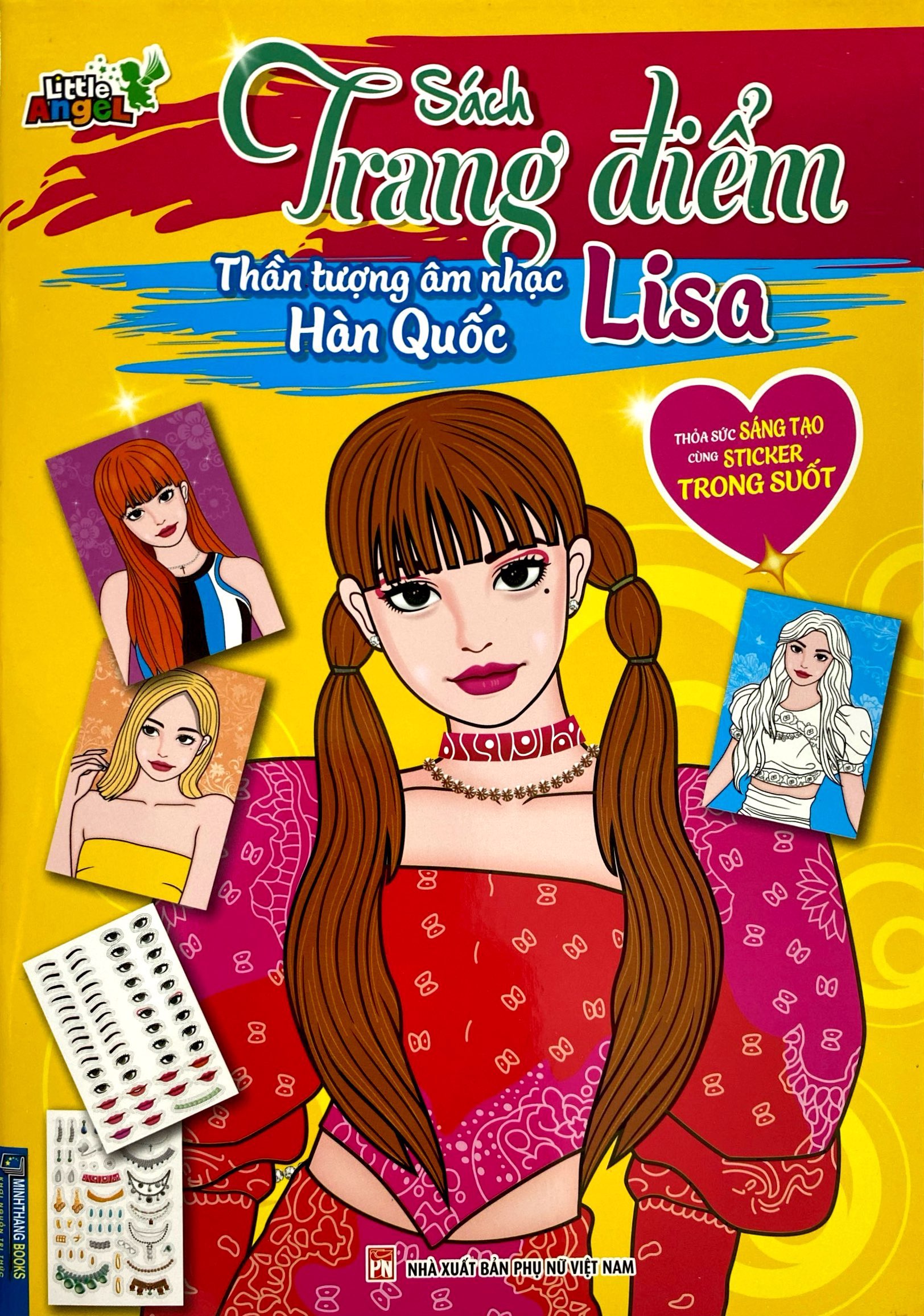 sách trang điểm thần tượng âm nhạc hàn quốc - lisa -thỏa sức sáng tạo cùng sticker trong suốt - Ảnh 3