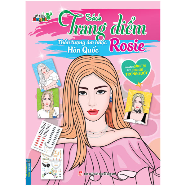 sách trang điểm thần tượng âm nhạc hàn quốc - rosie -thỏa sức sáng tạo cùng sticker trong suốt