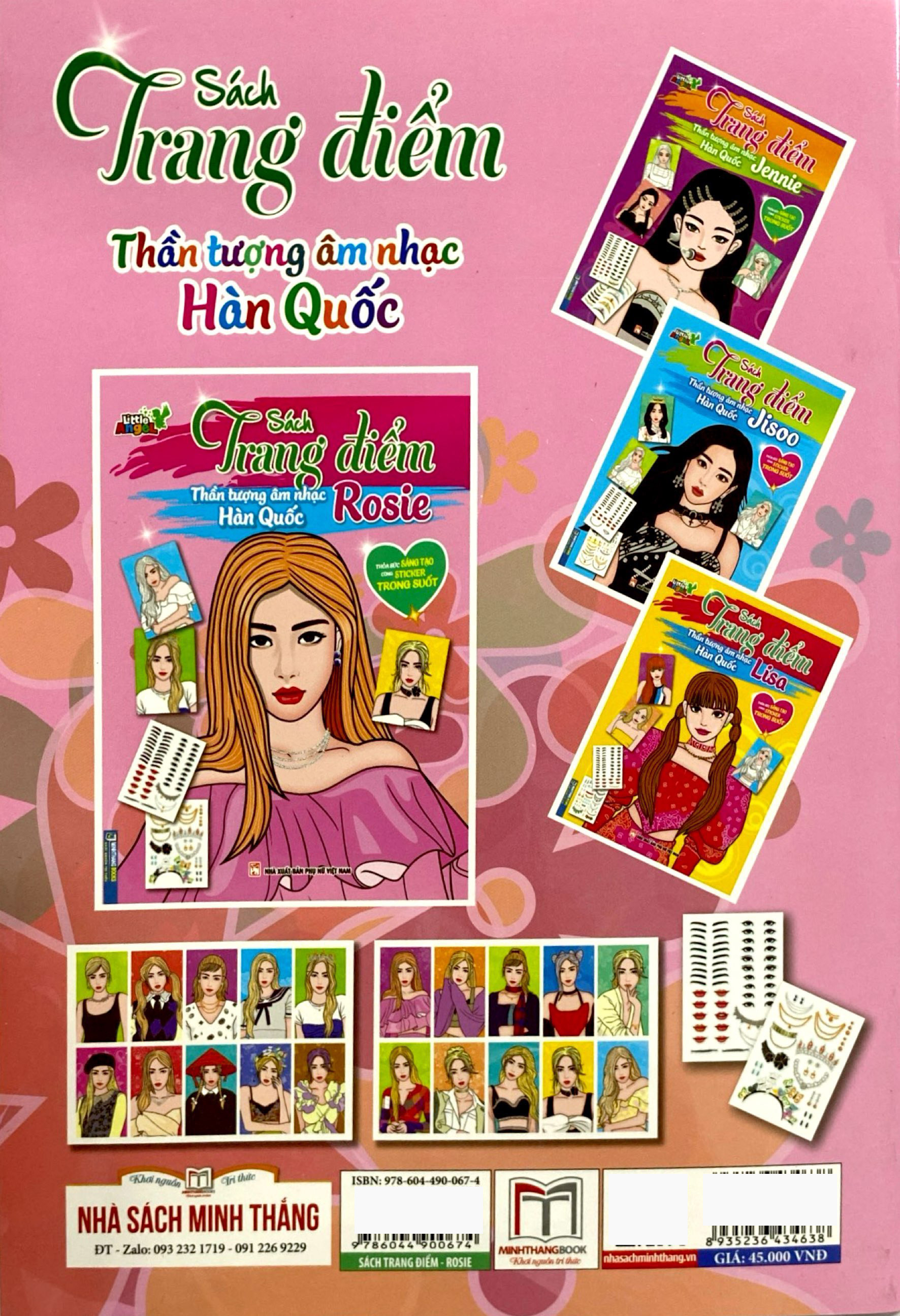 sách trang điểm thần tượng âm nhạc hàn quốc - rosie -thỏa sức sáng tạo cùng sticker trong suốt - Ảnh 14