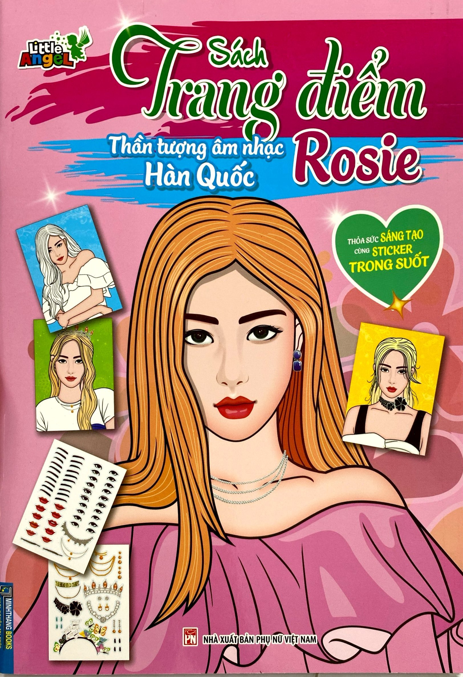 sách trang điểm thần tượng âm nhạc hàn quốc - rosie -thỏa sức sáng tạo cùng sticker trong suốt - Ảnh 3