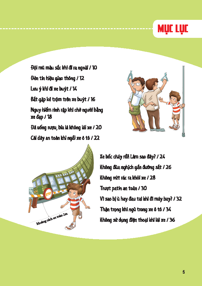 Sách Tranh Giáo Dục An Toàn Cho Học Sinh - An Toàn Giao Thông - Ảnh 3