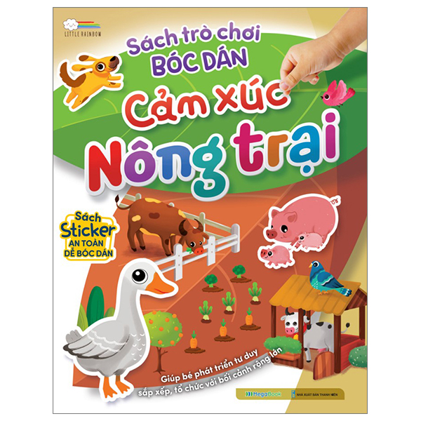 sách trò chơi bóc dán cảm xúc - nông trại