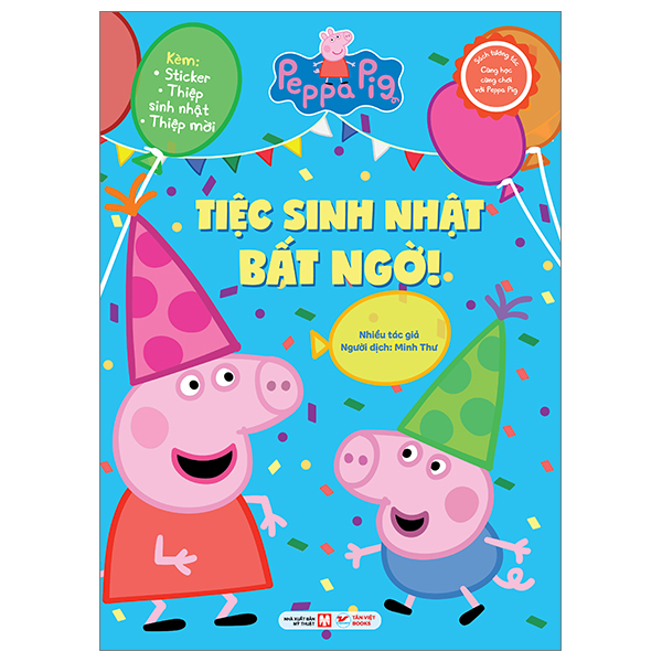 sách tương tác - cùng học cùng chơi với peppa pig - tiệc sinh nhật bất ngờ