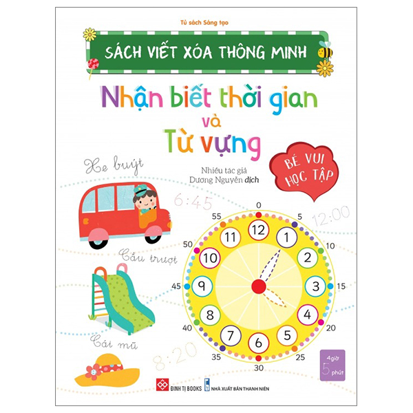 sách viết xóa thông minh - nhận biết thời gian và từ vựng