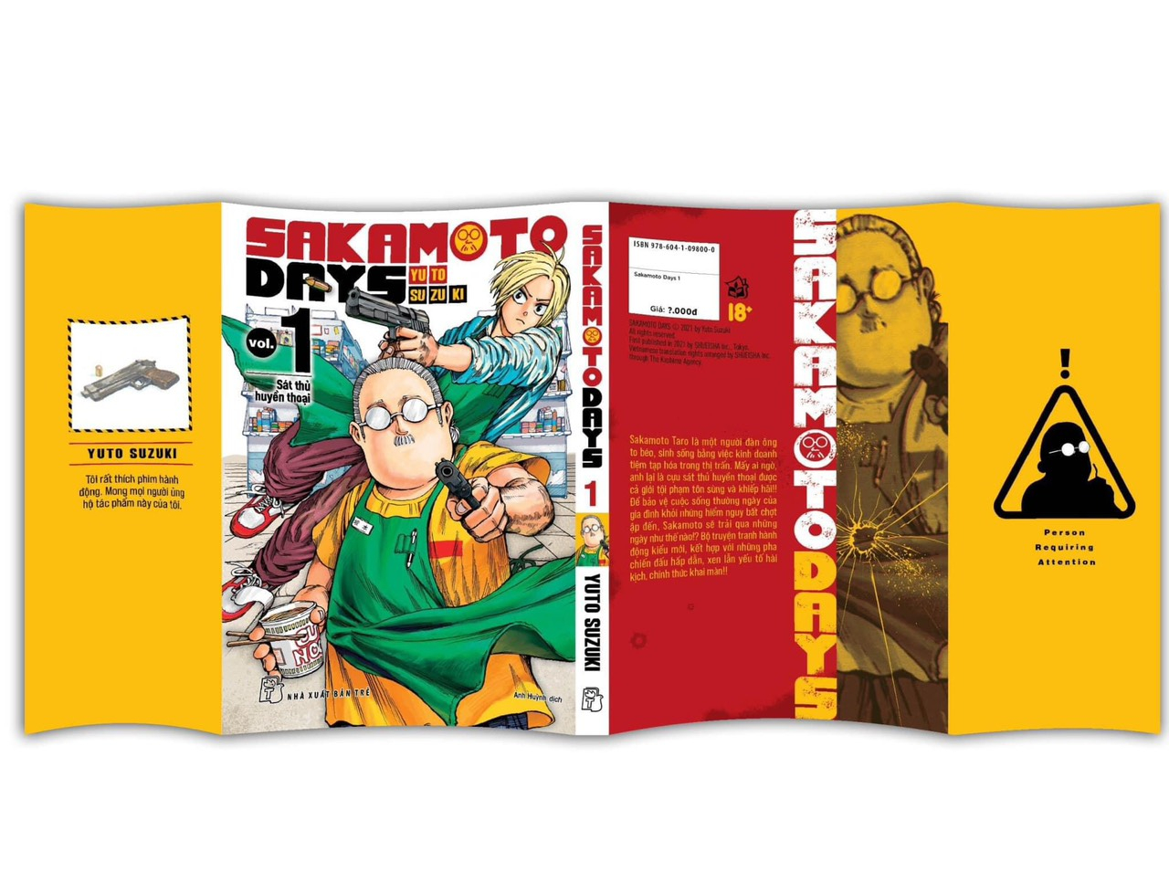 sakamoto days - tập 1 - sát thủ huyền thoại - tặng kèm 2 bìa rời + 1 thiệp giấy sổ gia quy nhà sakamoto - Ảnh 3