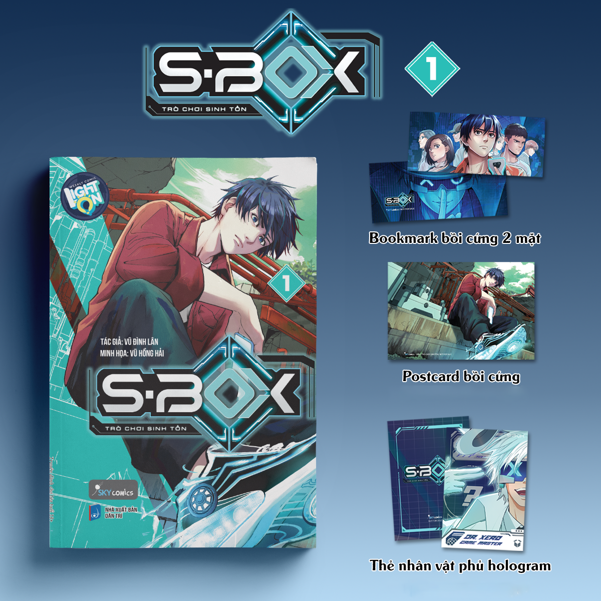 sbox - trò chơi sinh tồn - tập 1 - tặng kèm bookmark bồi cứng + postcard bồi cứng + thẻ nhân vật phủ hologram - Ảnh 2