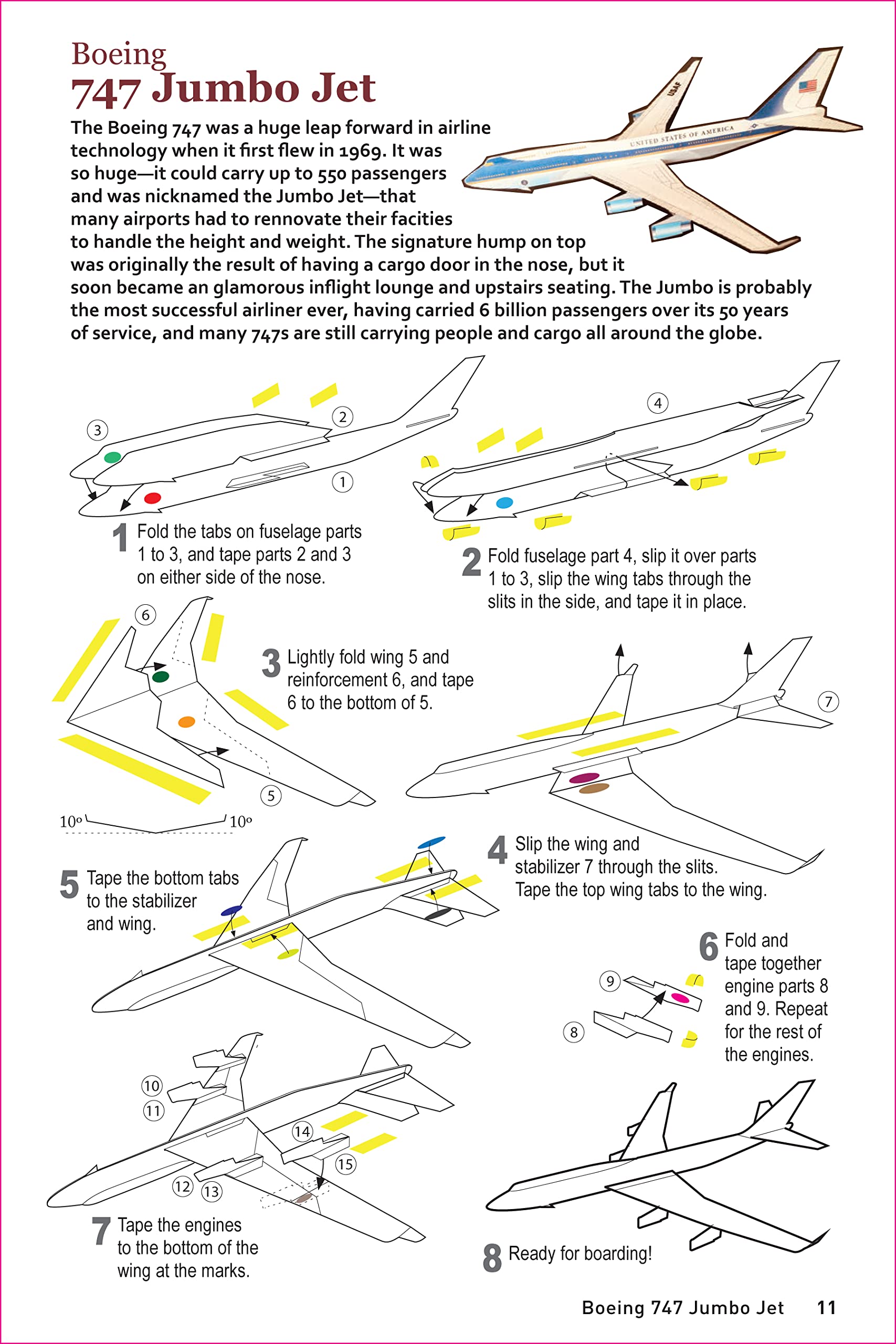 scale model paper airplanes kit: iconic planes that really fly! slingshot launcher included! - just pop-out and assemble (14 famous pop-out airplanes) - Ảnh 9
