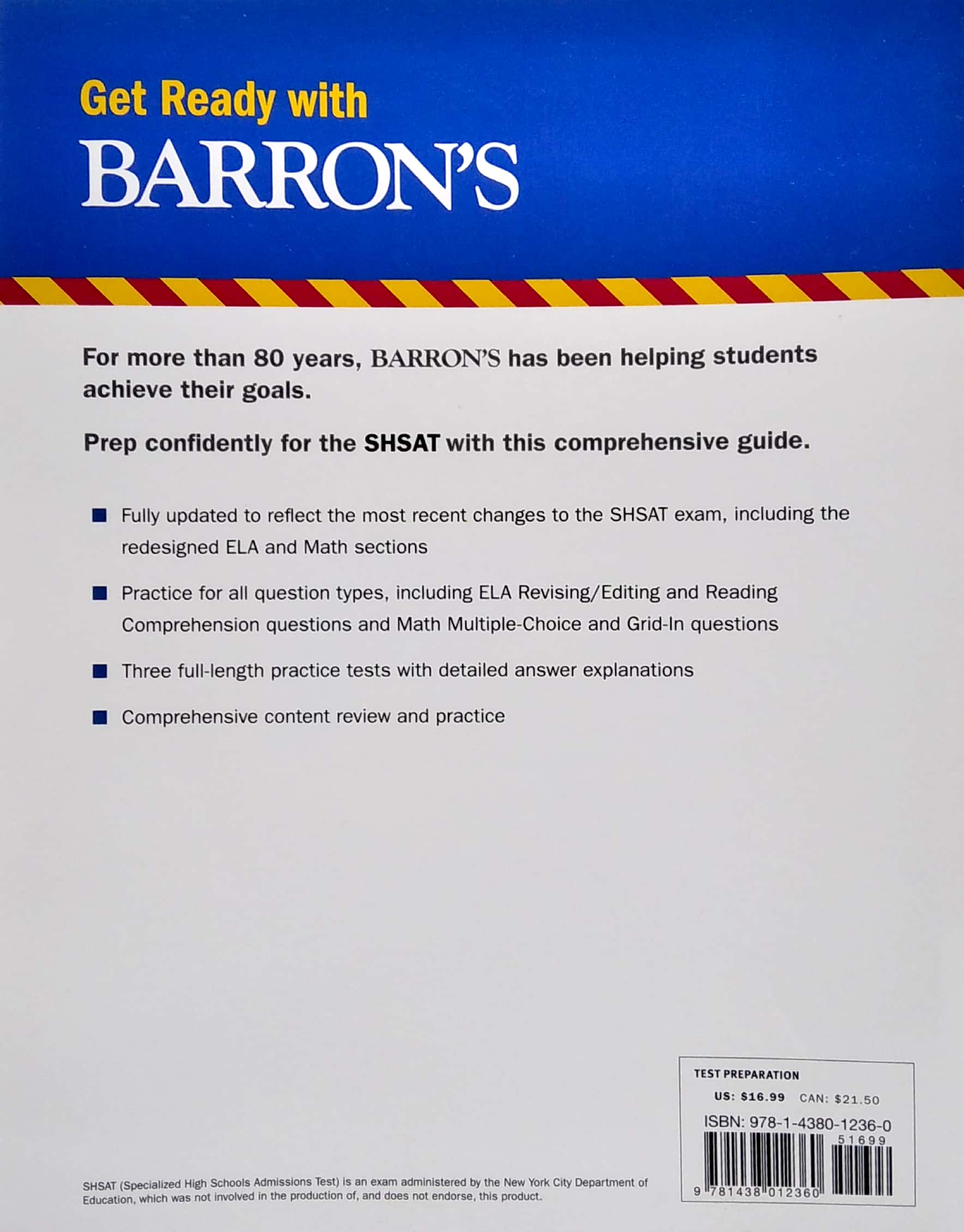 shsat: new york city specialized high schools admissions test (barron's test prep) - Ảnh 7