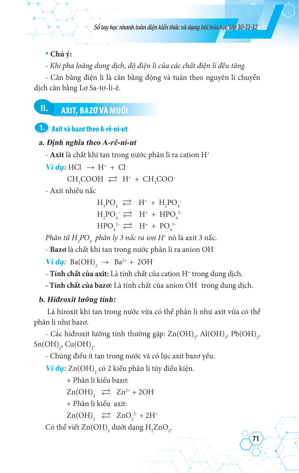 sổ tay học nhanh toàn diện kiến thức và dạng bài hóa học lớp 10 - 11 - 12 - Ảnh 12