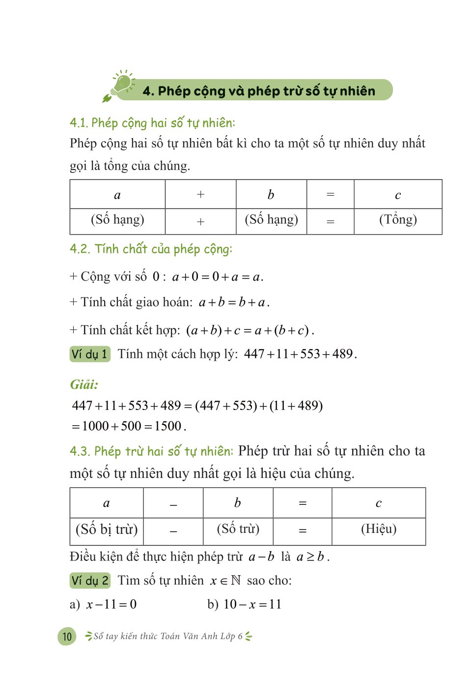 sổ tay kiến thức toán văn anh lớp 6 - Ảnh 11