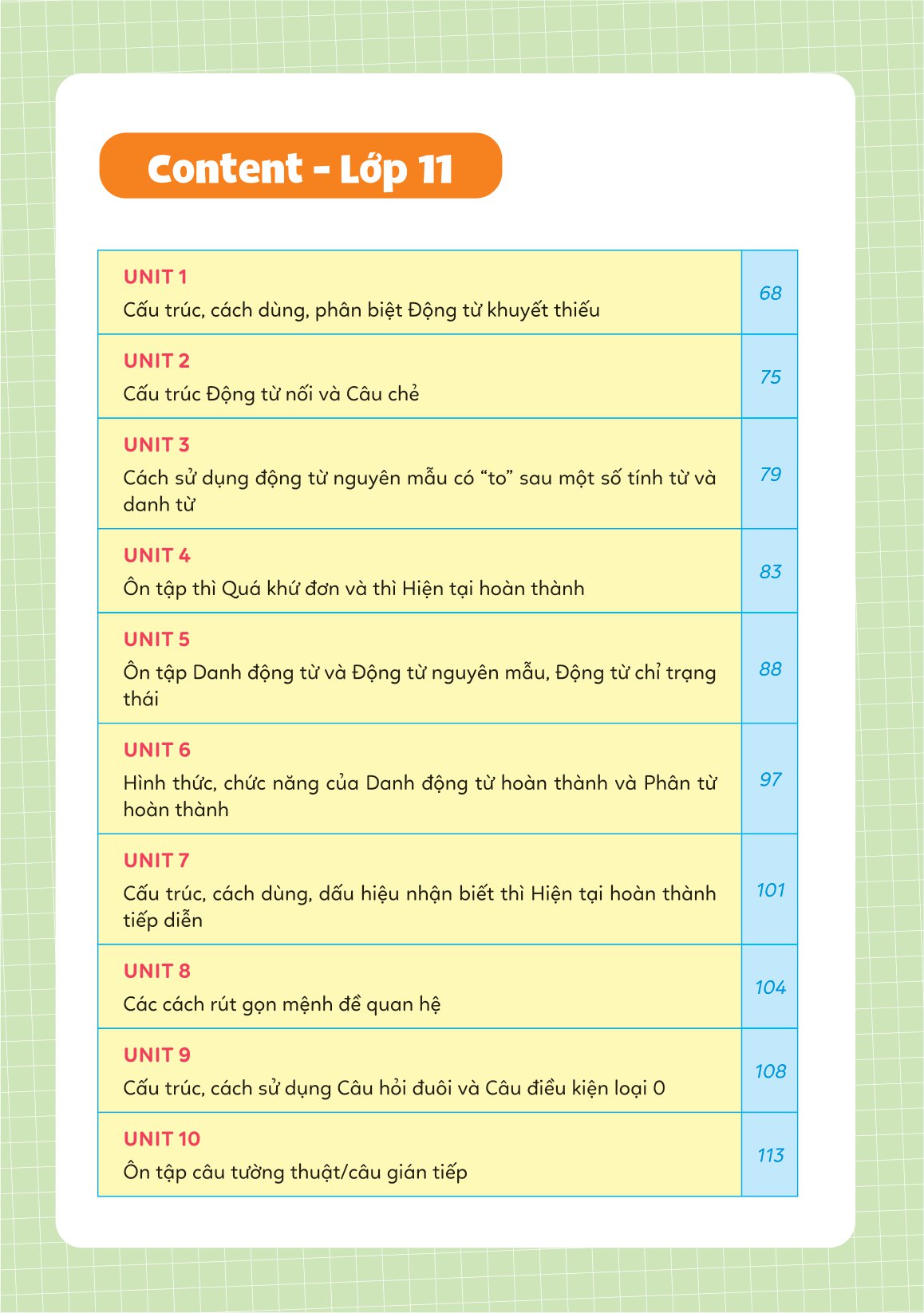 sổ tay ngữ pháp và bài tập tiếng anh lớp 10-11-12 - Ảnh 7