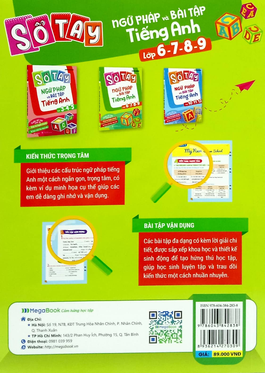 sổ tay ngữ pháp và bài tập tiếng anh lớp 6-7-8-9 - Ảnh 6